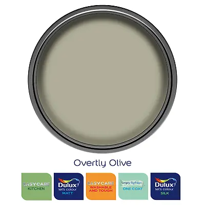 £27.99 • Buy Dulux Paint Overtly Olive Matt Or Silk Emulsion Various Finishes 2.5 Litres