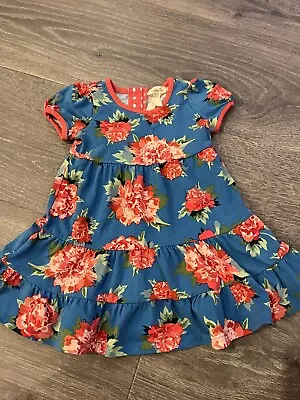 Girls Matilda Jane Dress  Size 18 24 Months Blue Pink • $4