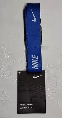 NIKE Lanyard Cordon W/ Detachable Keychain ID & Badge Holder Blue NWT Never Used • $8.95