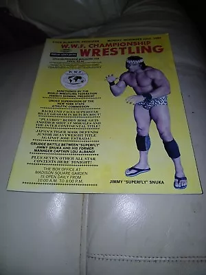 1982 November WWF Wrestling Program SnukaBacklund Superstar Graham • $19.95