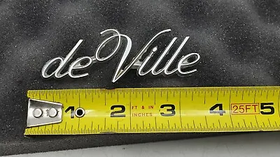 Vintage Cadillac DeVille 1960s 1971 Car Fender Emblem Script Logo Metal 696 5825 • $17.22