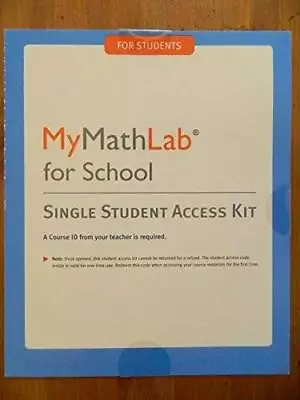 MyMathLab For School - Printed Access Code By Pearson Education - VERY GOOD • $50.63