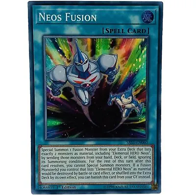 YUGIOH Neos Fusion SAST EN060 Super Rare Card 1st Edition NM-MINT • £6.99