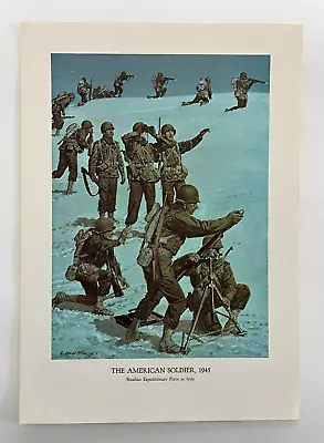 Vintage  Military Art Print The American Soldier 1945 Brazilian Force In Italy • $13.75