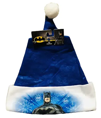 NEW DC Comics BATMAN Blue And White Felt Santa/Elf Christmas Hat One Size • $9.99