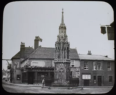 WALTHAM CROSS - LONDON C1890 VICTORIAN Magic Lantern Slide PHOTO • £15