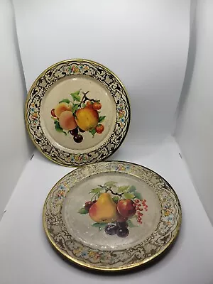 Daher Decorated Ware Tin Plate Tray Fruit 8  Diameter • $14.87