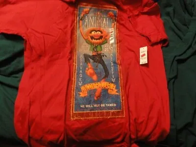 T Shirt Animal Muppets Uncontrollable Wild Beast Disney Adult XXL Cotton Red • $9.95