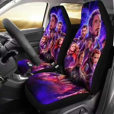 Marvel Avengers 2PCS Car Seat Covers Universal Fit Pickup Track Seat Protectors • $54.14