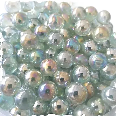 Vintage Mermaid Bubble Marbles Decor Glass 3lbs 10oz Blue Green Iridescent LOT • $95.99