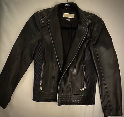 Michael Kors Black 100%Leather Jacket Women’s Size Medium • $29.99