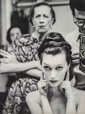 $189.31 • Buy 1955 Vintage RICHARD AVEDON Mirror Selfie Fashion Model Duotone Photo Art 16X20