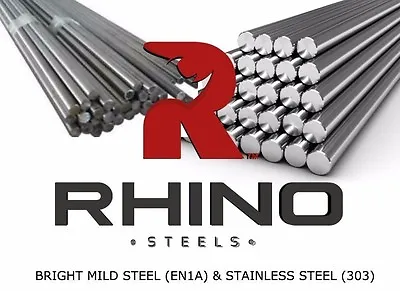 Bright Mild Steel Metal Rod/Bar 4 5 6 8 10 12mm Dia 100 - 1000mm Long EN1A • £4.03