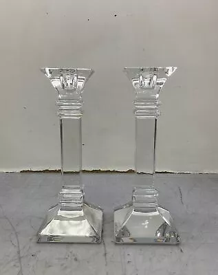 Marquis By Waterford Clear Crystal Candle Holder Pair • $20