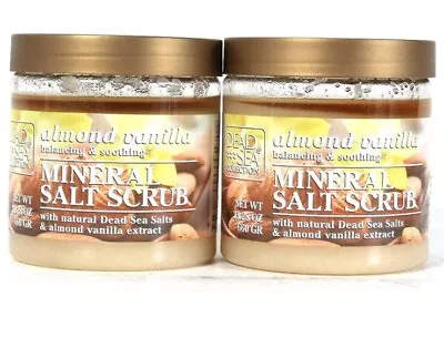 2 Dead Sea Vanilla & Almond ￼Dead Sea Salt Nurturing Scrub Exfoliates 23.28oz • $28.99