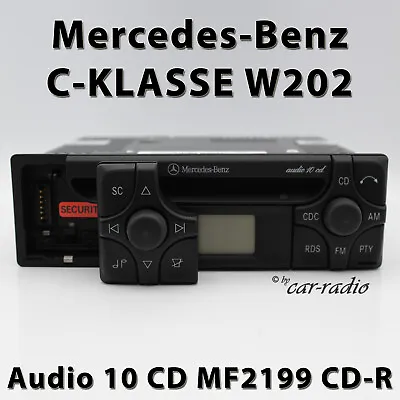 Genuine Mercedes W202 Radio Audio 10 CD MF2199 CD-R Car Stereo C-Class S202 • $265.68