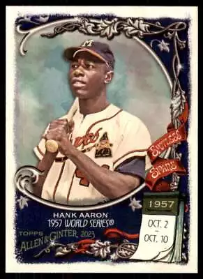 2023 Topps Allen And Ginter Spotless Spans #ss-48 Hank Aaron Braves • $1.09