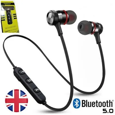 Sweatproof Wireless Bluetooth Earphones Headphones Sport Gym Samsung IPhone UK • £4.49