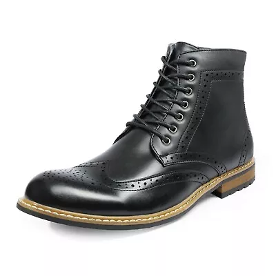 Men's Formal Modern Classic Lace Up Leather Oxford Dress Ankle Boots Size 6.5-15 • $25.19