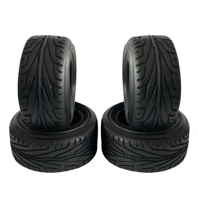RC Plastic Tyres Drift Tires For Tamiya HSP HPI Fit 1/10 Racing Tires 4PCS • £11.99