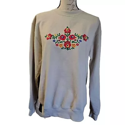 Hungarian Matyo Sweatshirt Embroidered Champion ECO Size Medium • $40