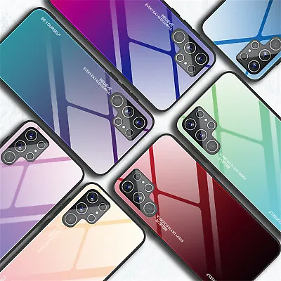 For Samsung Galaxy S24 S23 Plus Ultra S22 S21 S21 S20 Plus Gradient Glass Case • $7.59