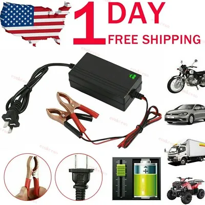 12V Portable Auto Car Battery Charger Truck Trickle Maintainer Boat Motorcycle • $7.99