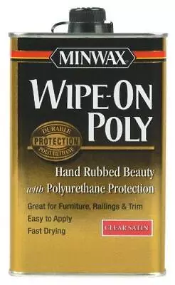 Minwax 40910000 Wipe-On Poly Finish Clear Pint Satin • $24.89