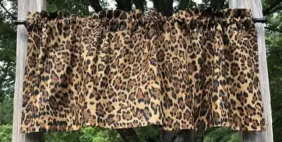 Leopard Cheetah Jaguar Valance Jungle Safari Cat Wildlife RV Camper Curtain • $15.94