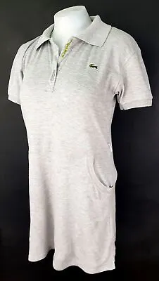 LACOSTE Girls Grey S/S SPORTS TENNIS DRESS TUNIC SHIRT - Chest 38  - 2XL - £159 • £44