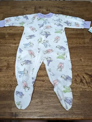 Vtg New Carters Sleeper One Piece Footed Pajama 6-12 Month Teddy Bears  • $13.99