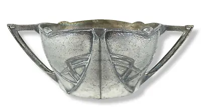 Antique Art Nouveau Deco WMF No.241 Silver Plated Sugar Bowl Fanned Geometric • $99