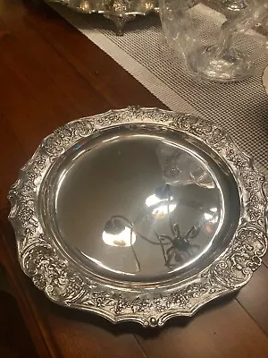 Mint Pre-1890 Repousse German 800 Silver Centerpiece Tray Germany 14  Sterling • $1249