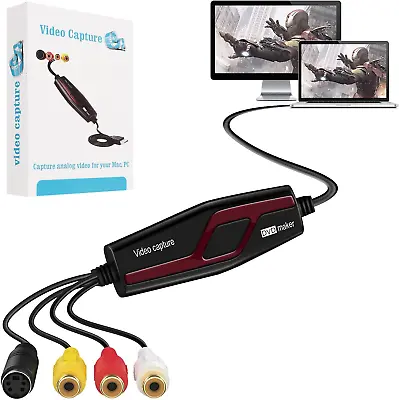 Convert Transfer Burn VCR VHS Video Tapes To Computer PC Record DVD Windows Usb • $38.22