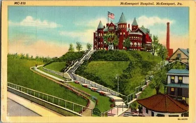 1940's. Mckeesport Hospital. Mckeesport Pa. Postcard. Bq13 • $6