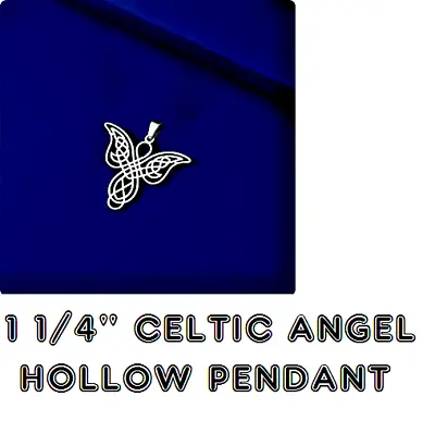 CELTIC ANGEL KNOT IRISH Pendant On 18  925 Sterling Silver Necklace Gold Gift • $13.97