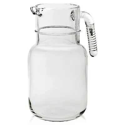 Pasabahce 1.5l Glass Wine Water Juice Carafe Jug Drink Cocktail Decanter Handle • £3.49