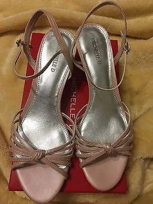 NIB Michelle D Leather Heel Shoes Pink Powder Size 10M New In Box • $39.99