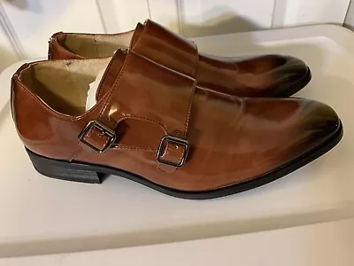 Majestic Collection Men’s Sz 7.5 Dress Shoes Double Monk Strap Leather Scuffs • $110