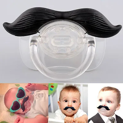 Funny Mustache Baby Boys Girl Infant Pacifier Orthodontic Dummy Nipples、-ca • $1.87