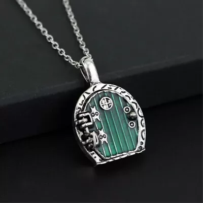 LOTR The Hobbit Green Door Film Movie Enamel Necklace Pendant + Free Gift Bag • £5.95