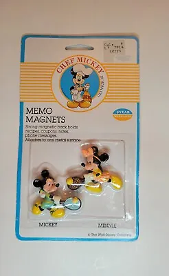 Vintage Disney Chef Mickey Minnie Mouse Mickey Mouse Tennis Memo Magnets  NEW  • $11.99