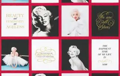 8 Marilyn Monroe And Quotes Fabric Panels 44  X 23½  NEW And Uncut • $26