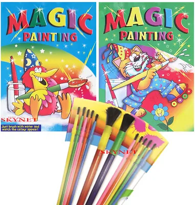 Children's Magic Painting Colouring Book Books Create JUST BRUSH WITH WATER • £3.29