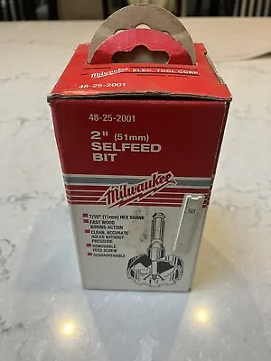 Milwaukee 2  Self Feed Bit Wood Boring Bit 48-25-2001 • $12.99