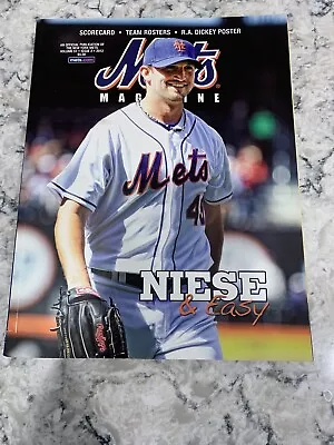 New York Mets Magazine Scorecard From Johan Santana No Hitter 06/01/2012 • $19.50