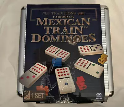 Mexican Train Dominoes Game In Aluminum Carry Case New/Open Box • $25.19