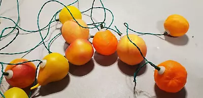$24.95 • Buy VINTAGE ITALIAN CHRISTMAS TREE LIGHTS FRUIT Oranges, Pears, Lemons, Peaches