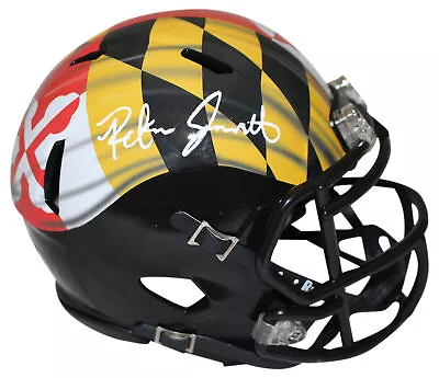 Rakim Jarrett Autographed Maryland Terrapins Pride Mini Helmet Beckett 37321 • $79.99