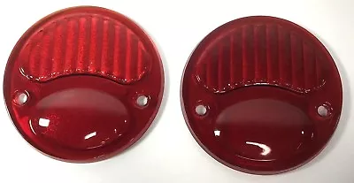 Pair (2) Original Style Ford Model A Duolamp Tail Light Red Glass Lens 1928-1931 • $19.99